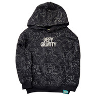 Boys Black Wicked Defy Gravity Flying Monkey Hoodie Pullover Sweatshirt