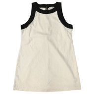 Womens Creamy White & Black Wide Strap A-Line Mini Dress X-Large