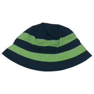 Toddler Boys Navy Blue & Green Stripe Bucket Hat 2T-4T