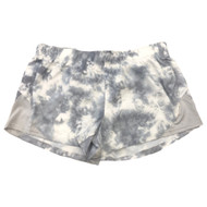 Womens Gray Tie Dye Athletic Running Shorts