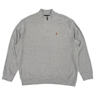 U.S. Polo Assn. Mens Gray Quarter Zip Flatback Pullover Sweater 2XL