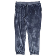 Womens Gray Velour Joggers Sleep Pants Pajama Bottoms with Pockets