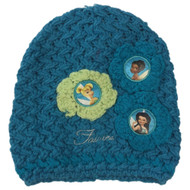 Disney Fairies Girls Blue Tinkerbell Beanie Stocking Cap Winter Hat