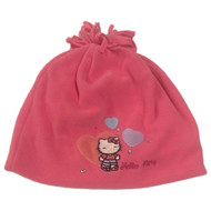 Girls Pink Fleece Hello Kitty Beanie Stocking Cap Winter Hat