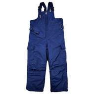 Girl Connection Girls Navy Blue Snow Bibs Ski Pants With Cargo Pockets