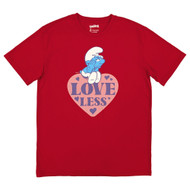 The Smurfs Mens Red Short Sleeve Valentine's Day Graphic Tee Shirt