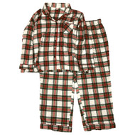 Womens Red & Green Christmas Plaid Flannel Pajamas Pants & Top Sleep Set 4X