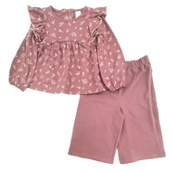 Modern Moments Toddler Girl Ruffles Top & Wide Leg Pants Set 18 Mo