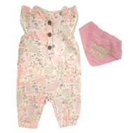 Wonder Nation Infant & Toddler Girls Bunny Romper & Bandana Outfit
