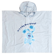 Boys Blue's Clues Blue Snap Side Rain Jacket Poncho With Hood One Size Fits Most