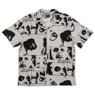 Beetlejuice Mens Gray Short Sleeve Button-Down Shirt