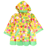 Girls Yellow Dot & Bug Rain Coat Hooded Rain Jacket Girls One Size Fits Most