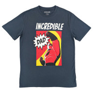 The Incredibles Pixar Mens Light Navy Incredible Dad Fathers Day T-Shirt