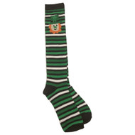 Womens Green & Black Stripe Knee Socks Leprechaun Theme St Patricks Day
