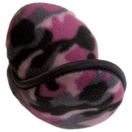 Girls Pink Black & Gray Camo Ear Muffs Warmers
