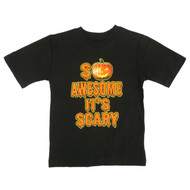 Happy Halloween Boys Black So Awesome It's Scary T-Shirt XL 14-16