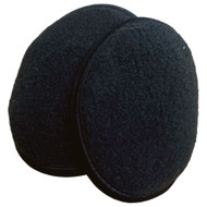 Womens & Mens Black Fleece Ear Muffs Warmers Fleece Lined Adjustable Headband
