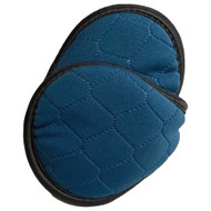 Womens Blue Quilted Ear Muffs Warmers Fleece Lined Adjustable Headband