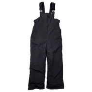 Boys Black Zip Front Adjustable Straps Snow Bibs Ski & Snowboard Pants