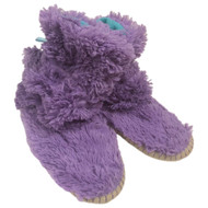 Plush Purple & Blue Bootie Style Slippers XL (11)