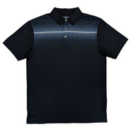 Ben Hogan Mens Black Stripe Short Sleeve Performance Golf Polo Shirt