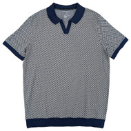 Shaquille O'Neal XLG Big & Tall Mens Blue Arrow Short Sleeve Polo Shirt