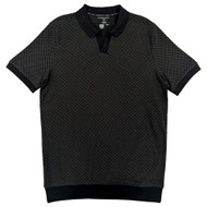 Shaquille O'Neal XLG Big & Tall Mens Black Arrow Short Sleeve Polo Shirt