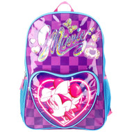 Disney Minnie Mouse 17" Backpack with Tech Sleeve, Girls Light-Up School Bag