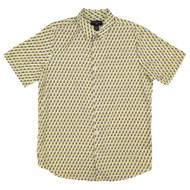 Shaquille O'Neal XLG Big & Tall Mens Yellow Diamond Linen Shirt