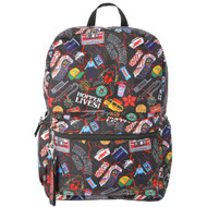 Netflix Stranger Things All Over Print 17" Backpack with Tech Sleeve & Keychain