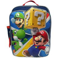 Super Mario Game Time Kids Insulated Lunch Bag with Hydration Pocket, Lunchbox