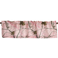 Real Tree Pink Pink AP Camouflage Window Valance Camo Curtain Topper, 60x14