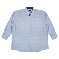 Shaquille O'Neal XLG Big Fit Mens Light Blue Floral Shirt