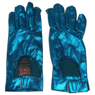 Womens Blue Sparkle Lady Gaga Costume Gloves