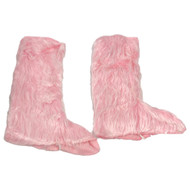 Girls Plush Fuzzy Pink Boot Covers Halloween Costume