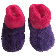 Dearfoams Plush Purple & Pink Bootie Style Slippers XL (11-12)