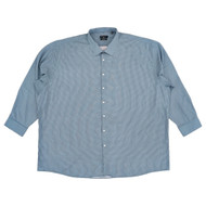Shaquille O'Neal XLG Big Fit Mens Deep Teal Gingham Shirt 4XL (20,36/37)