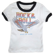 Girls White Rock & Roll Hall Of Fame Short Sleeve T-Shirt Tee X-Small (4-5)