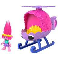 Imaginext Dreamworks Trolls Poppy Figure & Toy Helicopter Playset