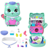 Polly Pocket Set Sail Kitty Cat Compact with 1 Micro Doll & Accessories