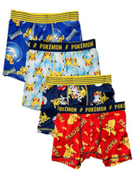 Pokemon Boys 4-Pack Pikachu Athletic Stretch Underwear Boxer Briefs