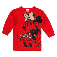 Disney Infant Girls Minnie Mouse Red Knit Sweater Dress 12m