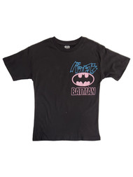 Batman Boys Black & Pink Batman Front & Back Design Short Sleeve T-Shirt