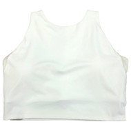 Avia Womens White Sports Bra Crop Style Low Support Moisture Wicking