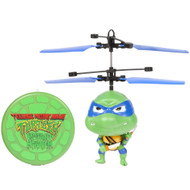 World Tech Toys TMNT Leonardo Big Head 7.6" Motion Sensor UFO Helicoptor, Turtle