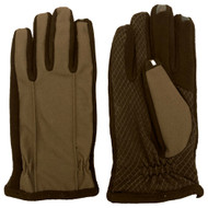 Isotoner Smartouch Mens Khaki Dino Green Gloves Touchscreen Tech & Text