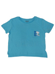 Peanuts (Jr's) Womens Blue Snoopy Semi Crop Shirt T-shirt Tee Shirt