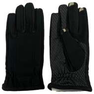 Isotoner Mens Black Smartouch Gloves Touchscreen Tech & Text