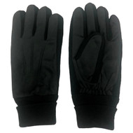 Isotoner Mens Black Cuffed Microfiber Gloves