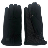 Isotoner Mens Black Wool Blend Smartouch Gloves Touchscreen Tech & Text